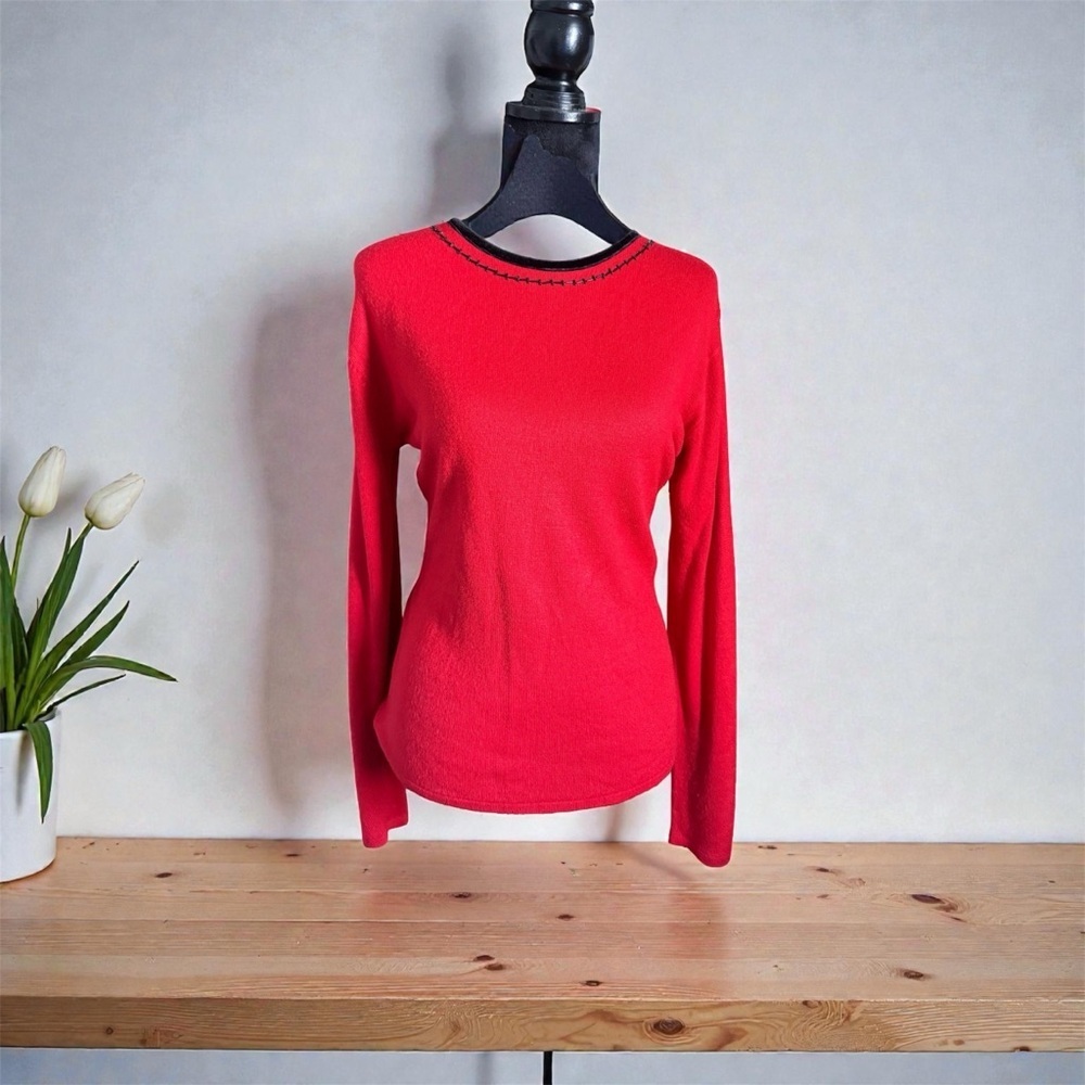 Southern Lady Red Long Sleeve Top